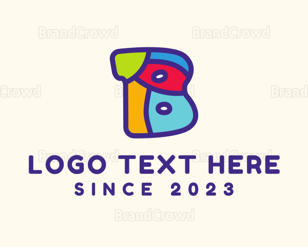 Colorful Playful Letter B Logo