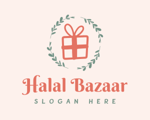 Leaf Wreath Gift Shop logo design