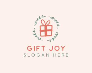 Leaf Wreath Gift Shop logo design