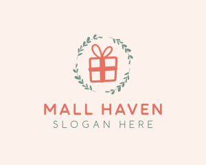 Leaf Wreath Gift Shop logo design