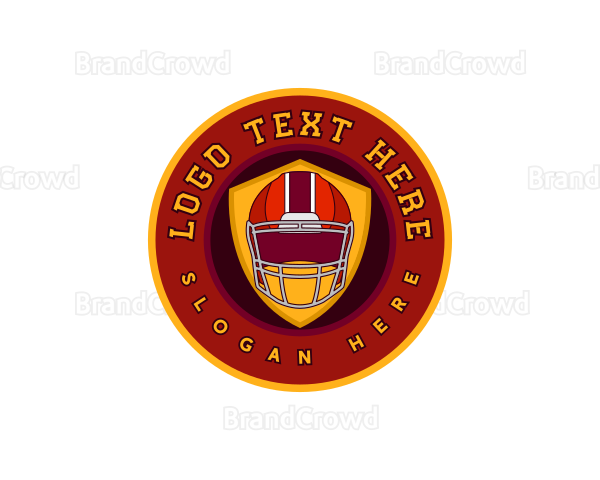 Football Shield Helmet Logo