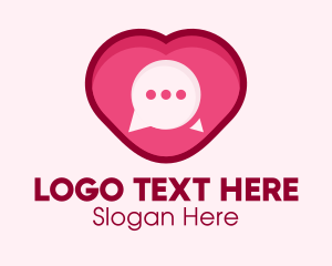 Heart Dating Flirt Message Logo