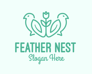 Natural Flower Birds logo design