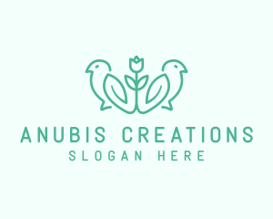 Natural Flower Birds logo design