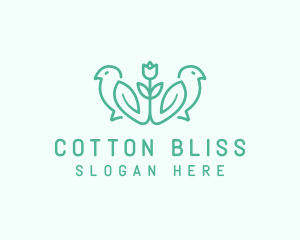 Natural Flower Birds logo design