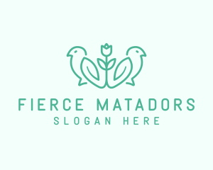 Natural Flower Birds logo design