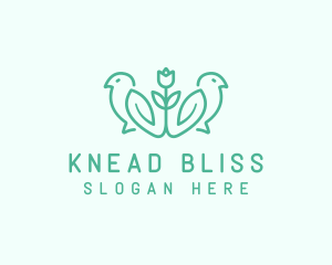 Natural Flower Birds logo design