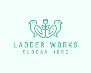 Natural Flower Birds logo design