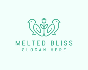 Natural Flower Birds logo design