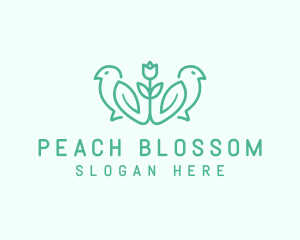 Natural Flower Birds logo design