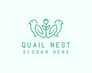 Natural Flower Birds logo design