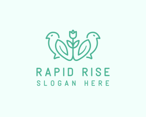 Natural Flower Birds logo design