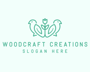 Natural Flower Birds logo design