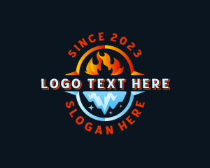 Cooling - Thermal Fire Ice logo design
