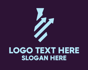 Success - Financial Tie Graph logo design