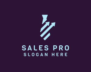 Salesman - Financial Tie Graph logo design