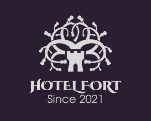 Defense Tower Fortress logo design