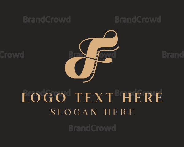Elegant Luxury Jewelry Letter F Logo