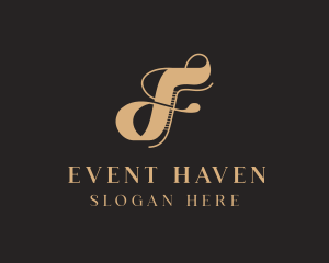 Venue - Elegant Luxury Jewelry Letter F logo design