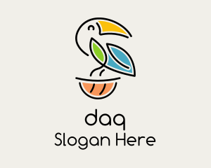 Happy Perched Toucan  Logo