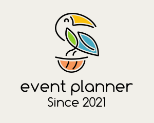Wildlife Center - Happy Perched Toucan logo design
