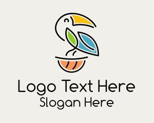 Happy Perched Toucan  Logo