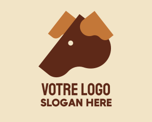 Brown Dog Head  Logo