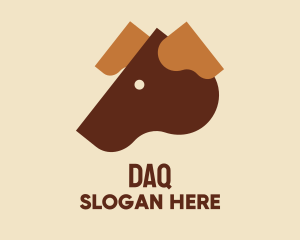 Brown Dog Head  Logo