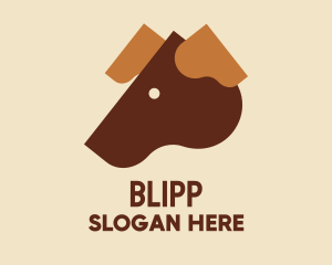 Animal - Brown Dog Head logo design