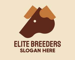 Brown Dog Head  logo design