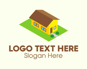 Mortgage - Isometric House Property logo design