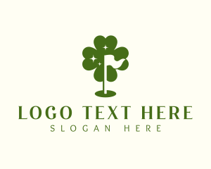 Golf - Golf Clover Flagstick logo design