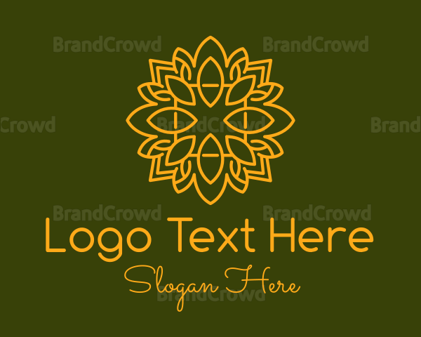 Orange Decorative Leaf Logo