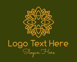 Landscaping - Orange Decorative Leaf logo design