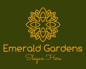 Orange Decorative Leaf logo design