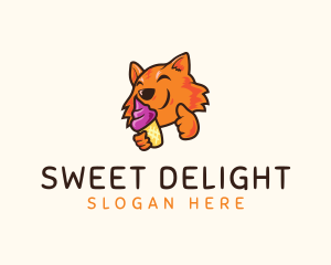 Sherbet - Fox Ice Cream Cone logo design