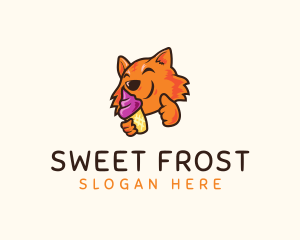 Fox Ice Cream Cone logo design