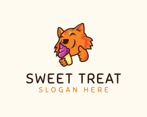 Sherbet - Fox Ice Cream Cone logo design