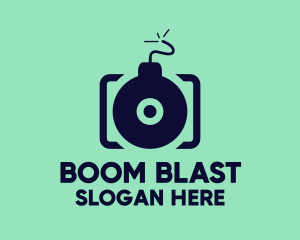 Explosive - Blue Bomb Camera logo design