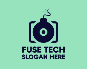 Fuse - Blue Bomb Camera logo design