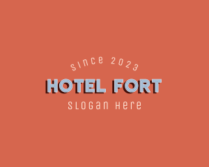 Retro Bar Bistro Hotel logo design