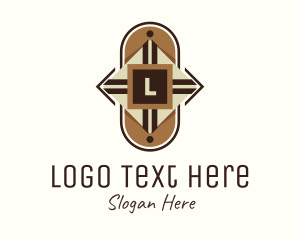 Indigenous - Tribal Shield Lettermark logo design