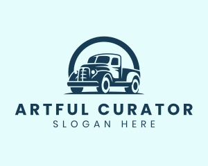 Retro Truck Garage logo design