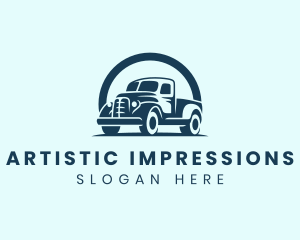 Retro Truck Garage logo design