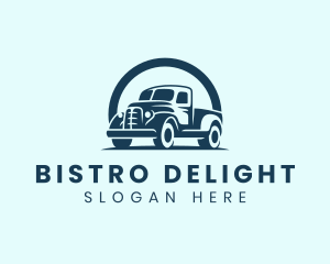 Retro Truck Garage logo design