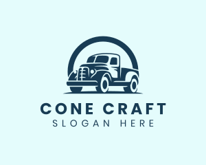 Retro Truck Garage logo design