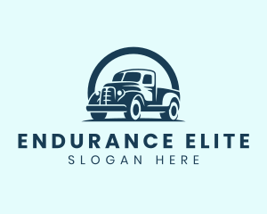 Retro Truck Garage logo design