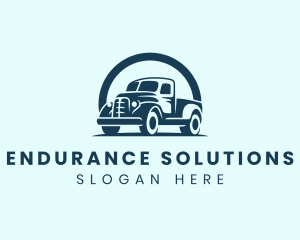 Retro Truck Garage logo design