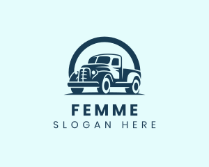 Retro Truck Garage logo design