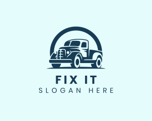 Retro Truck Garage logo design